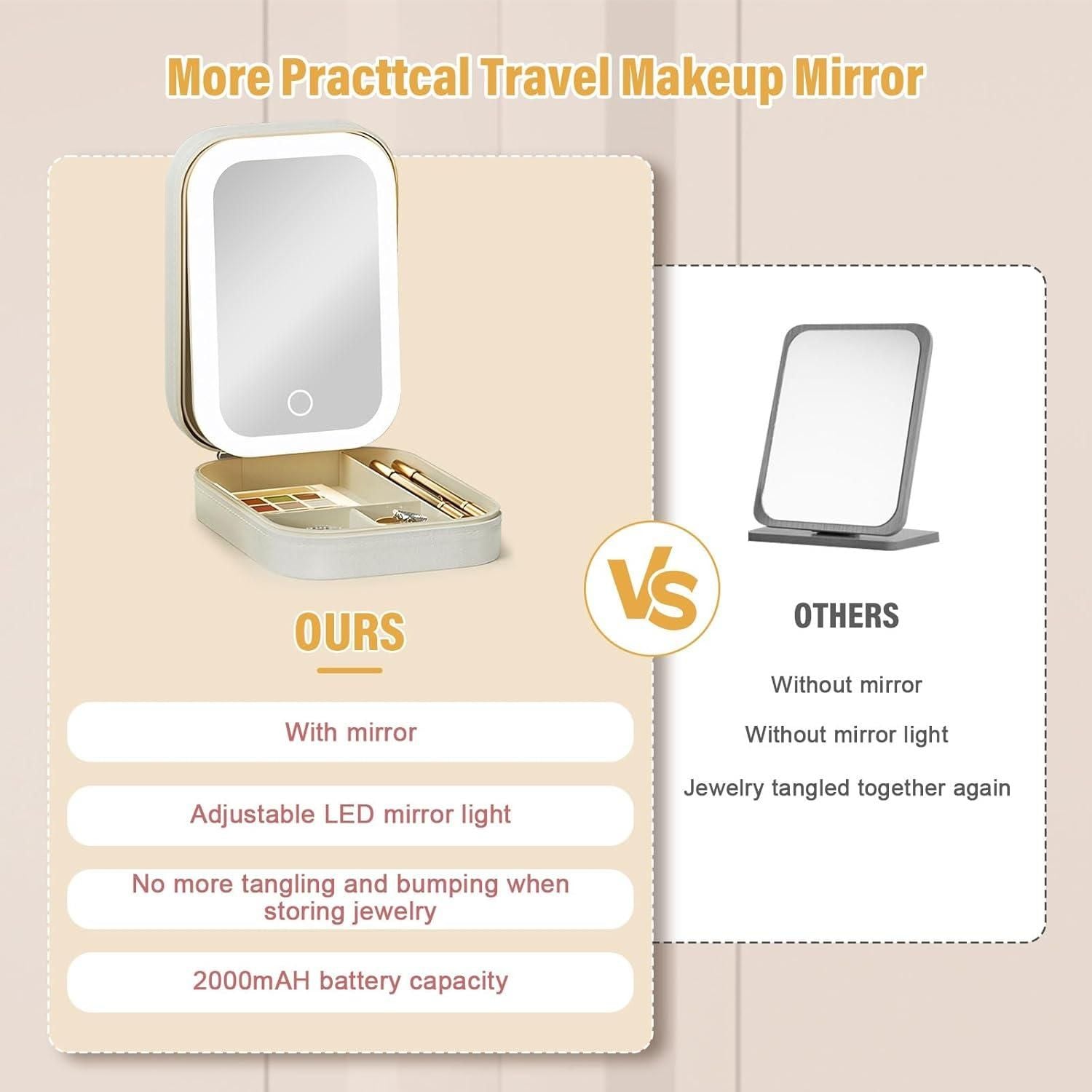 Jewelry Box with LED Mirror - Gift this to your sister this Rakhi